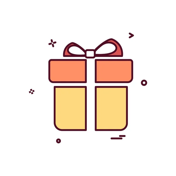 Geschenkbox Symbol Design Vektor Illustration — Stockvektor