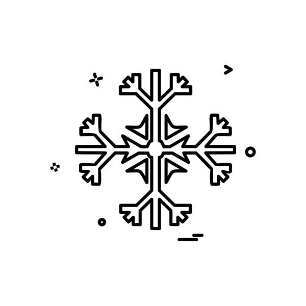 Schneeflocke Einfaches Symbol Auf Weißem Hintergrund — Stockvektor