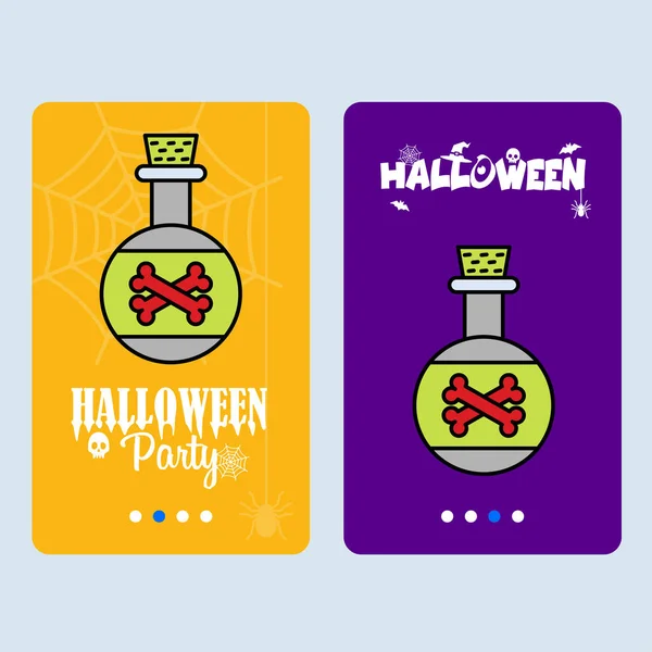 Šťastný Halloween Pozvánky Design Jed Vektor — Stockový vektor