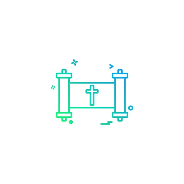 Kerk Pictogram Ontwerp Vector — Stockvector