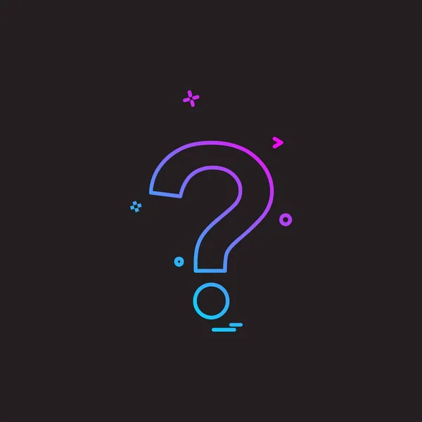 Question Mark Icon Design Vector — Stock Vector