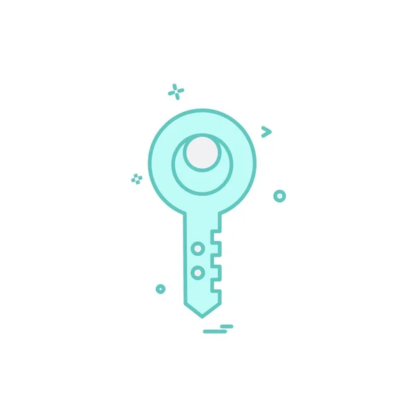 Key Icon Design Vector — Stock Vector