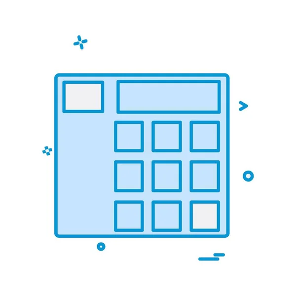 Calculadora Icono Diseño Vector — Vector de stock