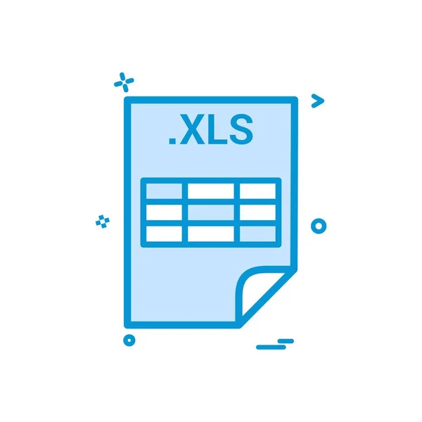 Xls アプリケーション ダウンロード ファイルのファイル形式のアイコン ベクトル デザイン — ストックベクタ