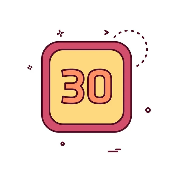 30日期日历图标设计向量 — 图库矢量图片