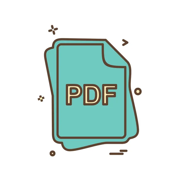 Вектор Дизайна Иконки Типа Pdf — стоковый вектор