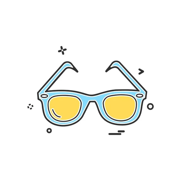 Ícone Óculos Desenho Vetor Ilustração —  Vetores de Stock