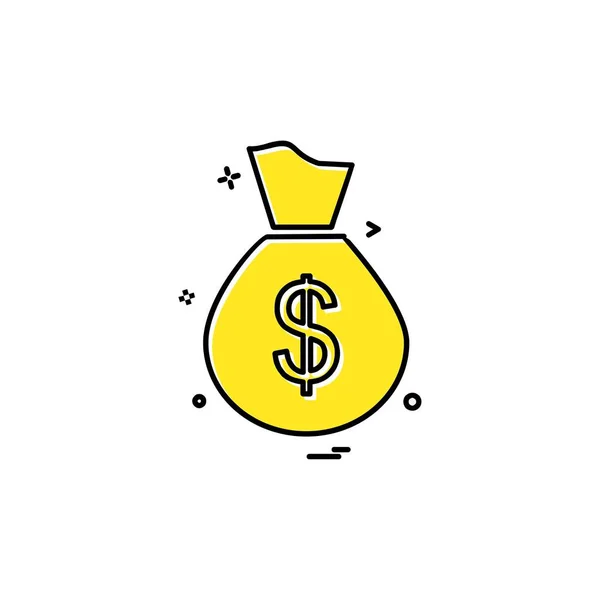 Dollar Icon Design Vector Illustration — Stock Vector