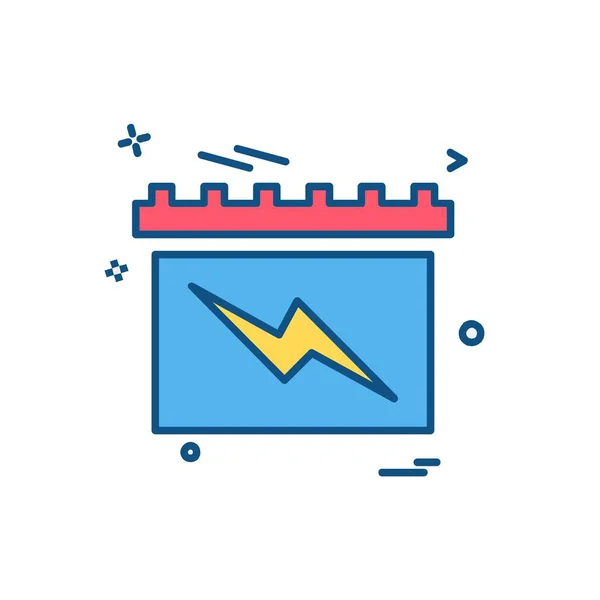 Battery Icon Design Vector — Stock Vector