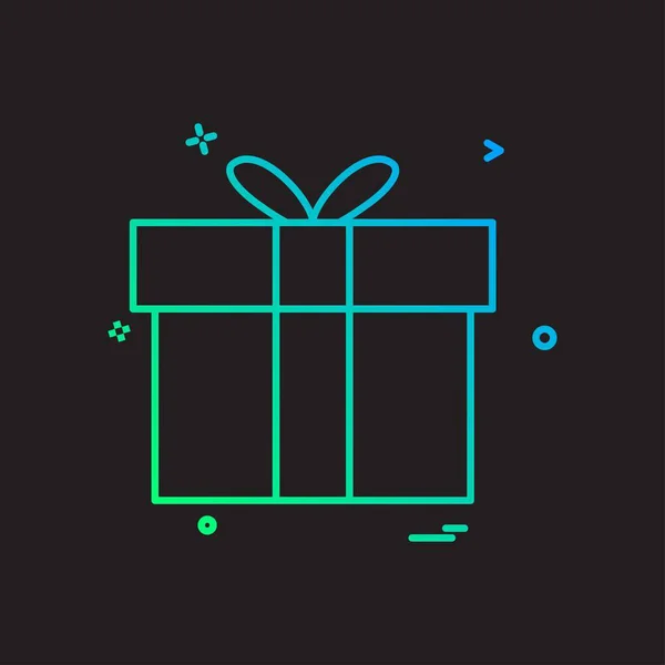 Icono Caja Regalo Vector Diseño — Archivo Imágenes Vectoriales