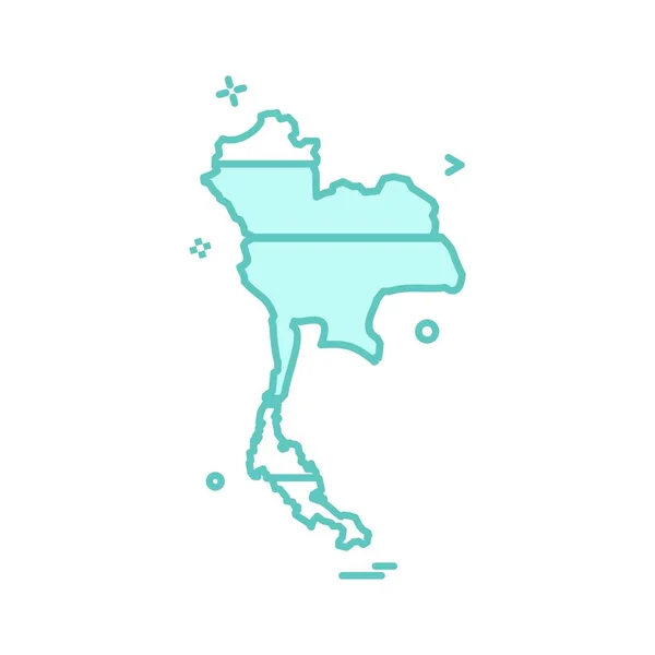 タイ地図アイコン デザインのベクトル — ストックベクタ