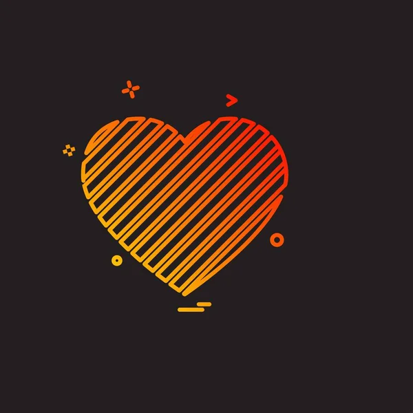 Heart Icon Design Vector Illustration Valentine Day — Stock Vector