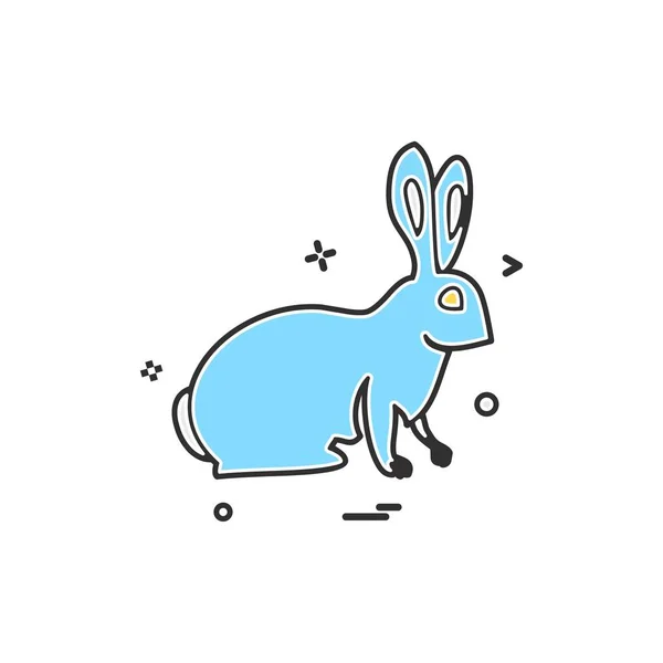 Bunny Pascua Pascual Conejo Icono Vector Diseño — Vector de stock