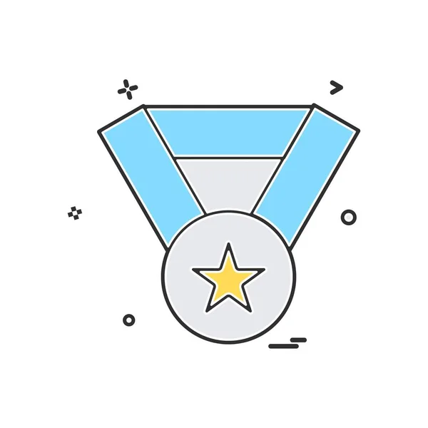 Prix Médaille Icône Vectoriel Design — Image vectorielle
