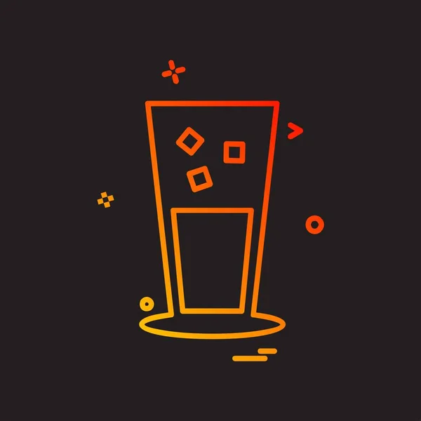 Trinken Symbol Design Vektor — Stockvektor