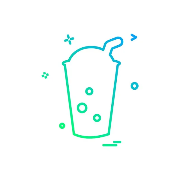 Drink Pictogram Ontwerp Kleurrijke Vectorillustratie — Stockvector