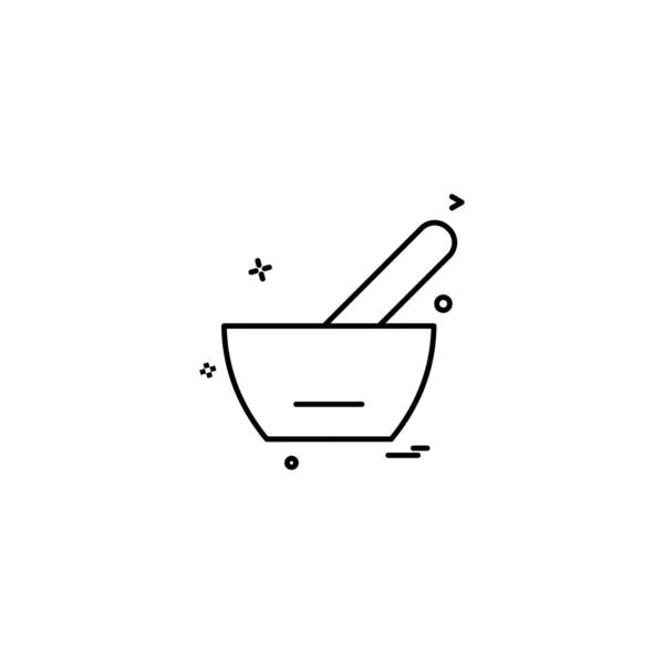 Cuchara Cuenco Medicina Soupe Icono Vector Desige — Vector de stock