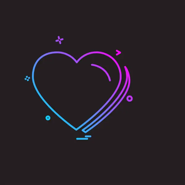 Diseño Iconos Corazón Ilustración Vectorial Para San Valentín — Vector de stock