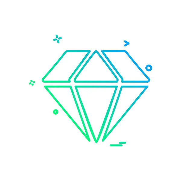 Diamant Pictogram Ontwerp Vector — Stockvector