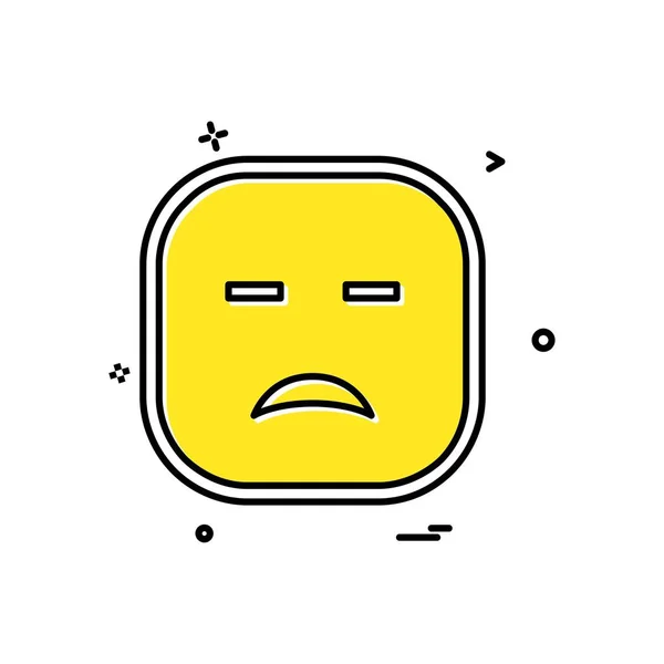 悲伤的表情符号图标设计 五颜六色的矢量插图 — 图库矢量图片