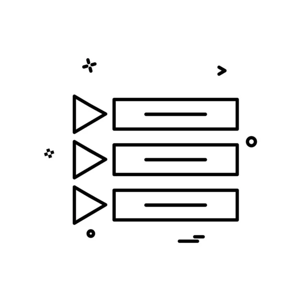 Menü Icon Design Bunte Vektorillustration — Stockvektor