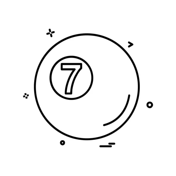 Snooker Ball Icon Design Vector — Stock Vector