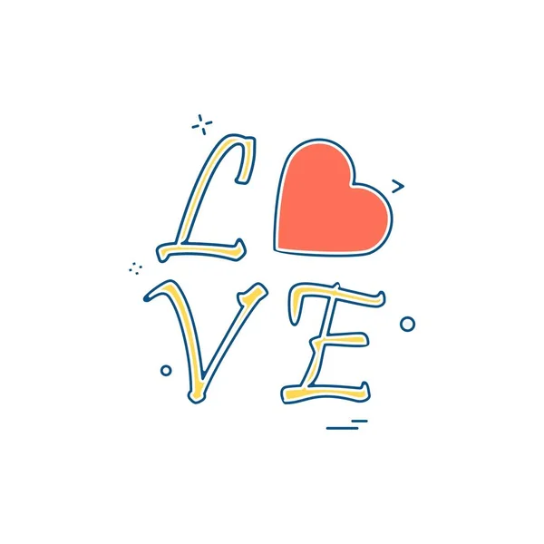 Diseño Iconos Corazón Ilustración Vectorial Para San Valentín — Vector de stock