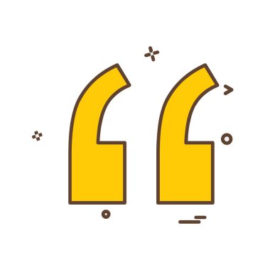 Çift tırnak işaretleri simgesi tasarım vektör çizim 