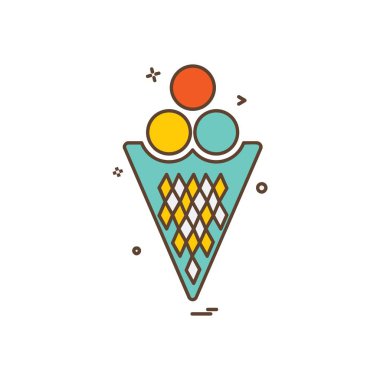 Dondurma simge tasarlamak vektör 