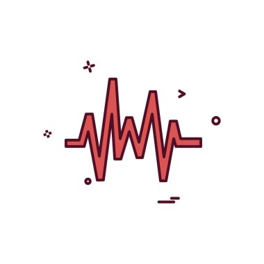 EKG simge tasarlamak vektör