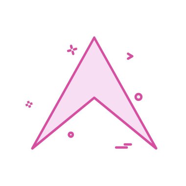 Yukarı ok simgesi tasarım vektörü