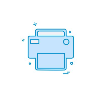 Yazıcı simgesi tasarım, vektör çizim