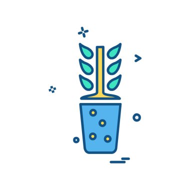 Bitki simgesi tasarım vektörü