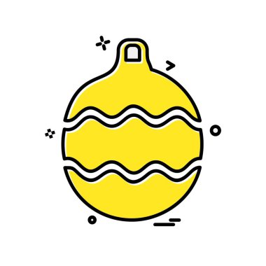 Noel simge tasarlamak vektör topları