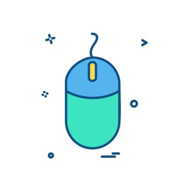 Bilgisayar fare düz simge vektör çizim 