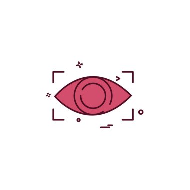 göz simgesi tasarım vektörü 