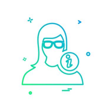 Kadın simge tasarlamak vektör