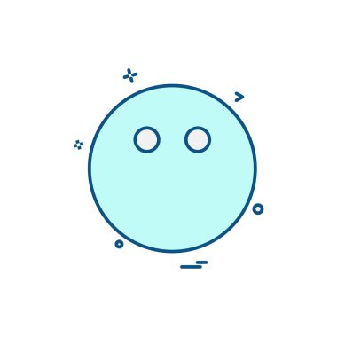 Emoji simgesi tasarım, renkli vektör çizim