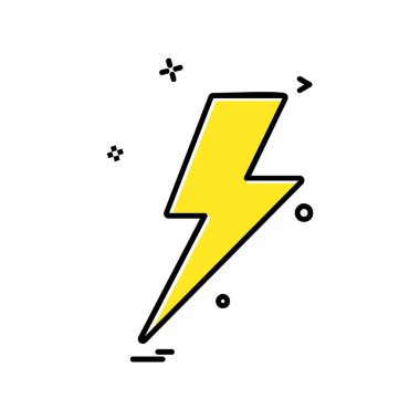 Gök gürültüsü simge tasarlamak vektör