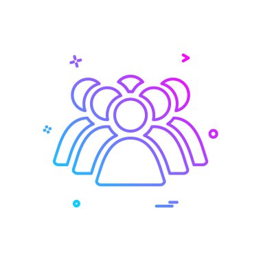 Grup avatar simge tasarlamak vektör