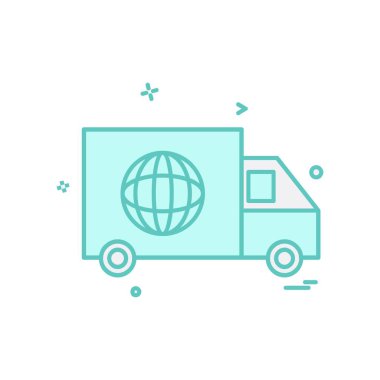 Kamyon simgesi tasarım vektörü