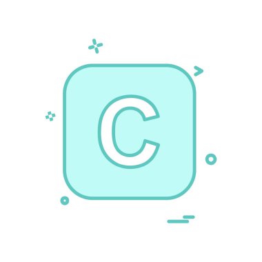 İngilizce alfabe simge tasarlamak vektör 