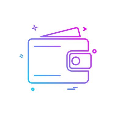 m-cüzdan simgesi tasarım, vektör çizim