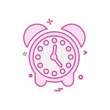 saat düz ikon vektör illüstrasyonu 