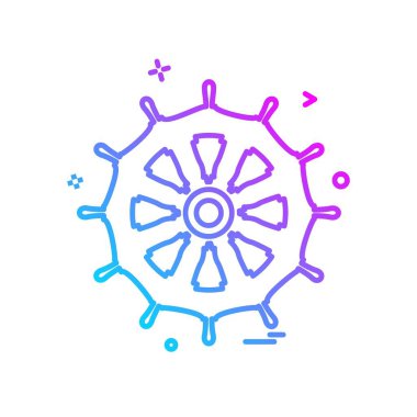 Yüzük simgesi tasarım, renkli vektör çizim