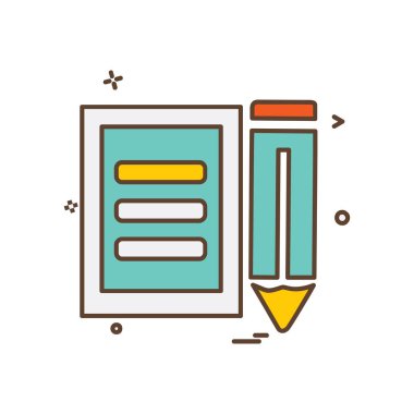 Metin simge tasarlamak vektör