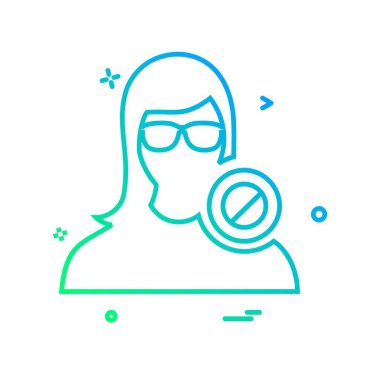 Kadın simge tasarlamak vektör