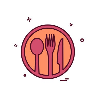 Gıda simgesi tasarım vektörü