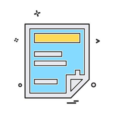 Belge simgesi tasarım vektörü 