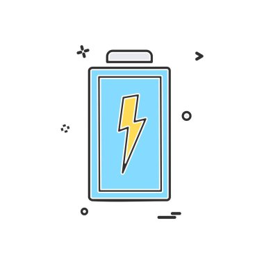 Batarya simgesi tasarım vektörü